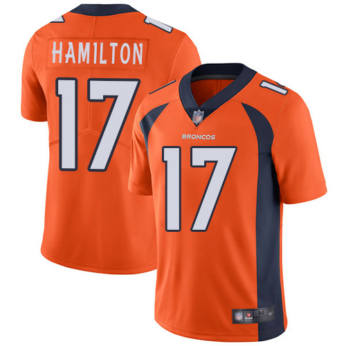 Men Denver Broncos #17 DaeSean Hamilton Orange Team Color Vapor Untouchable Limited Player Football NFL Jersey->denver broncos->NFL Jersey